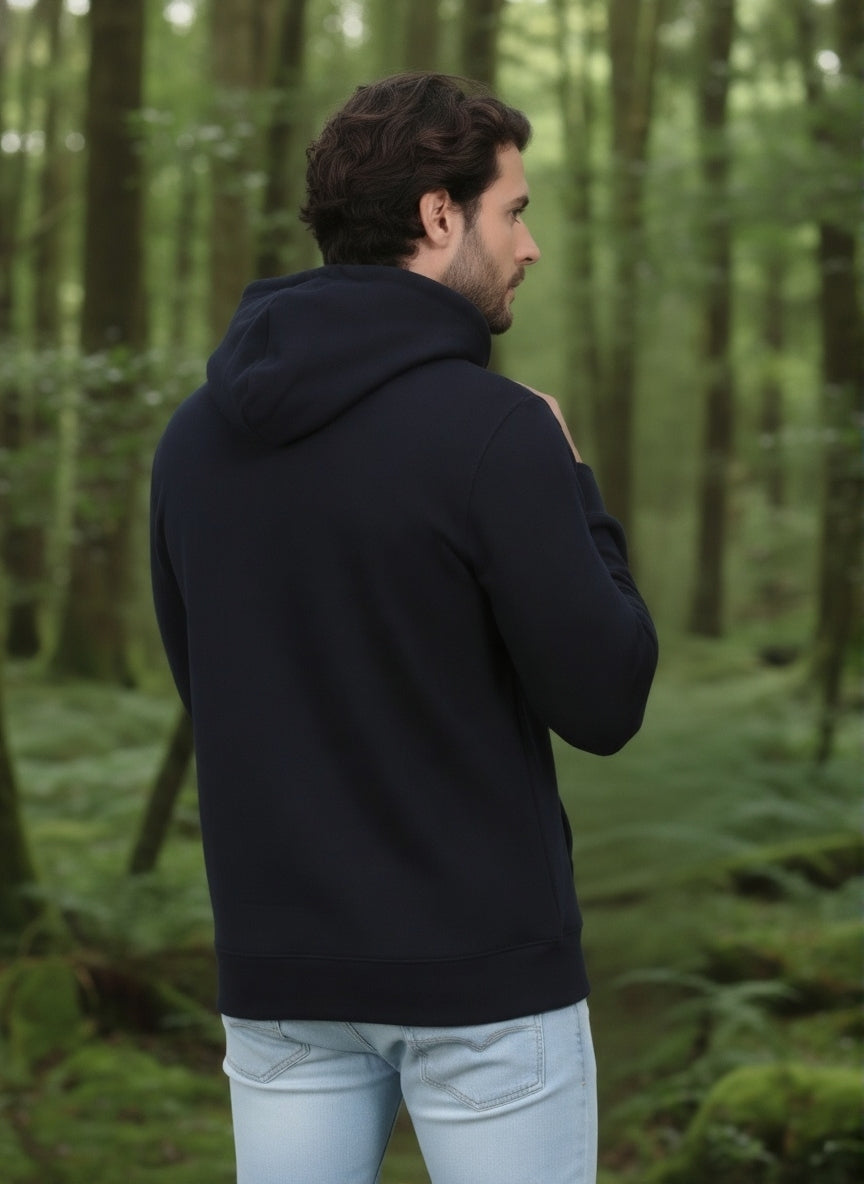 Classic Comfort Pullover Hoodie-Black