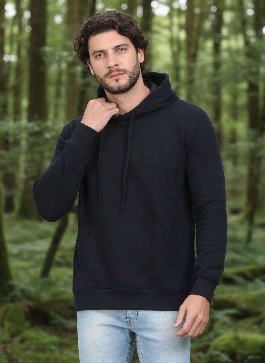 Classic Comfort Pullover Hoodie-Black