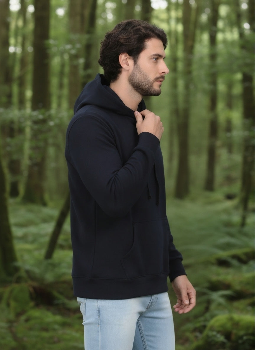 Classic Comfort Pullover Hoodie-Black