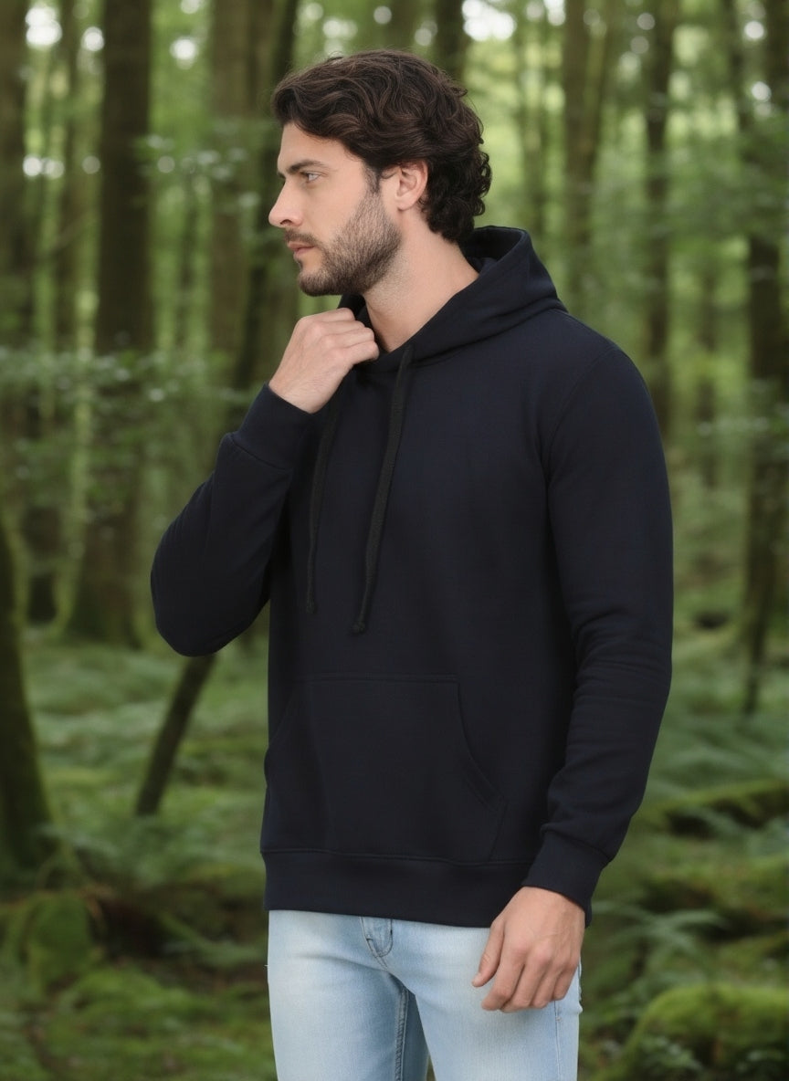 Classic Comfort Pullover Hoodie-Black