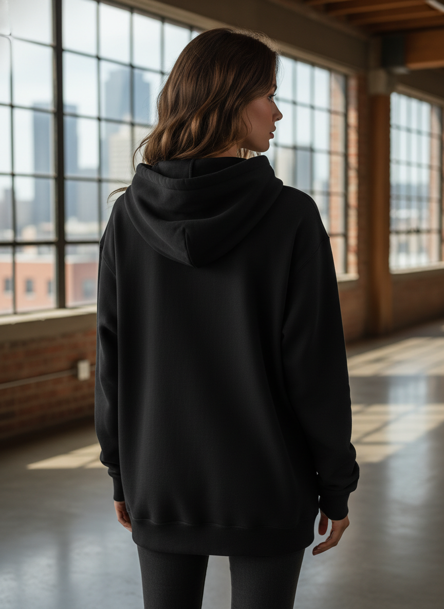 Classic Comfort Pullover Hoodie-Black