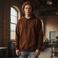 Classic Comfort Pullover Hoodie-Brown