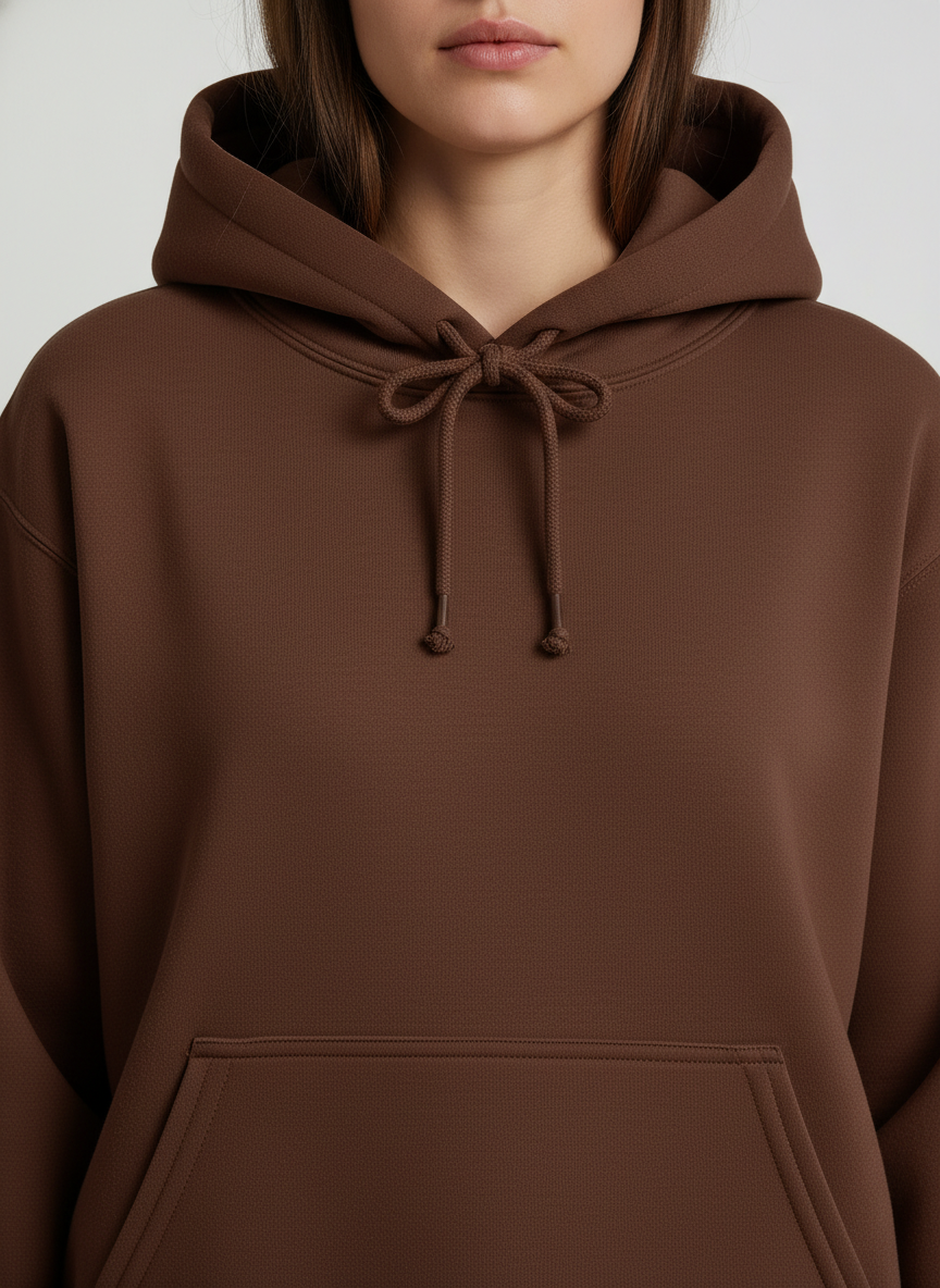 Classic Comfort Pullover Hoodie-Brown