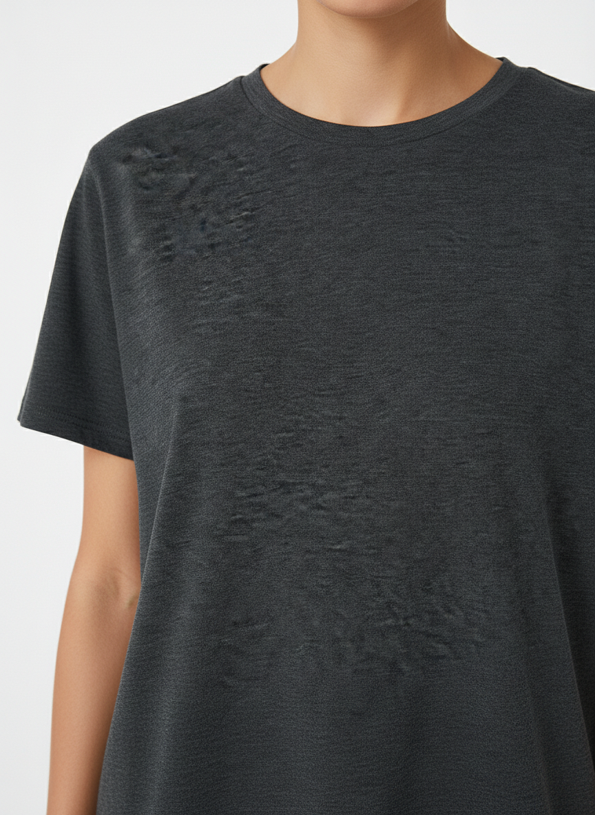 Women's Everyday Essential Crew Neck T-Shirt-Dark Heather Grey