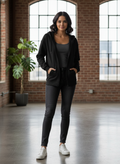 Women's Classic Black Zipper Hoodie