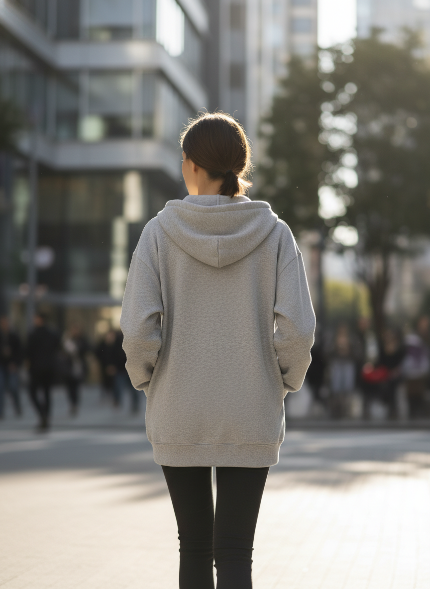 Women's Classic Grey Heather Zipper Hoodie