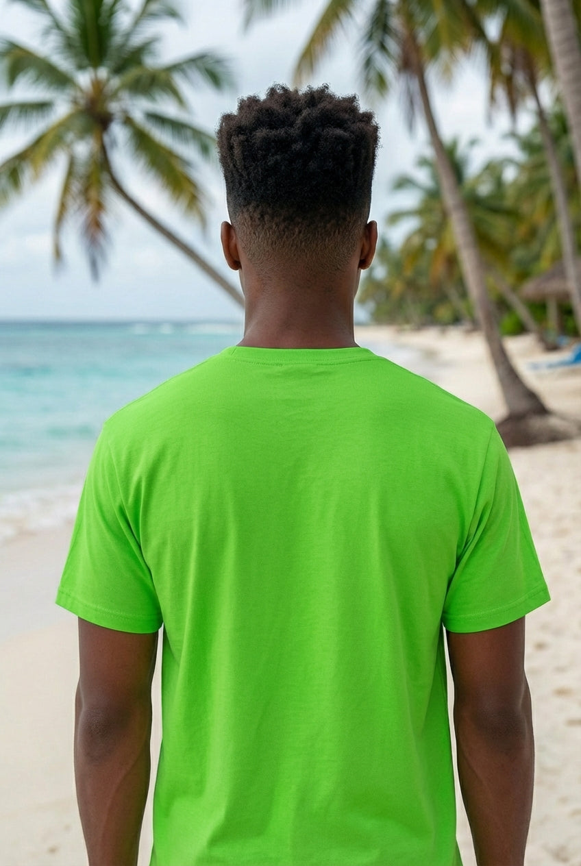 Men's Everyday Essential Crew Neck T-Shirt-Electric Green