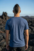 Men's Everyday Essential Crew Neck T-Shirt-Heather Navy
