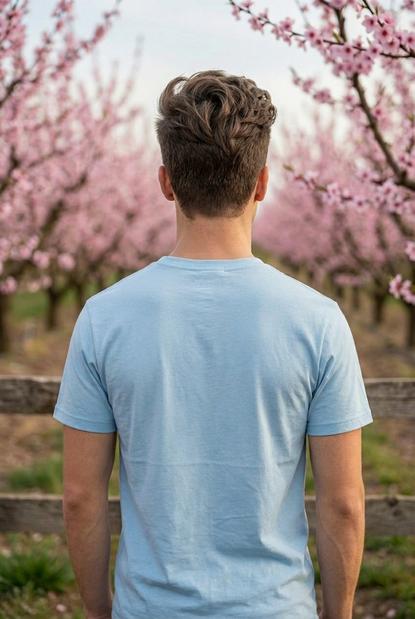 Men's Everyday Essential Crew Neck T-Shirt-Light Blue