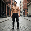 Men’s Premium Cotton-Blend Joggers in Black