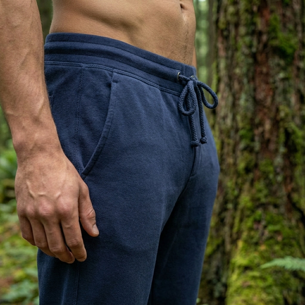 Men’s Premium Cotton-Blend Joggers in Navy