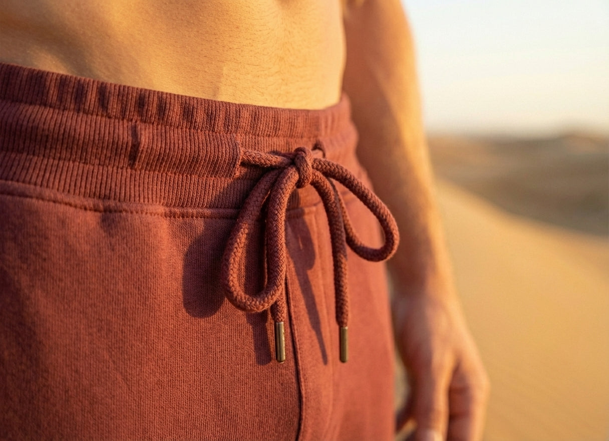 Men’s Premium Cotton-Blend Joggers in Maroon