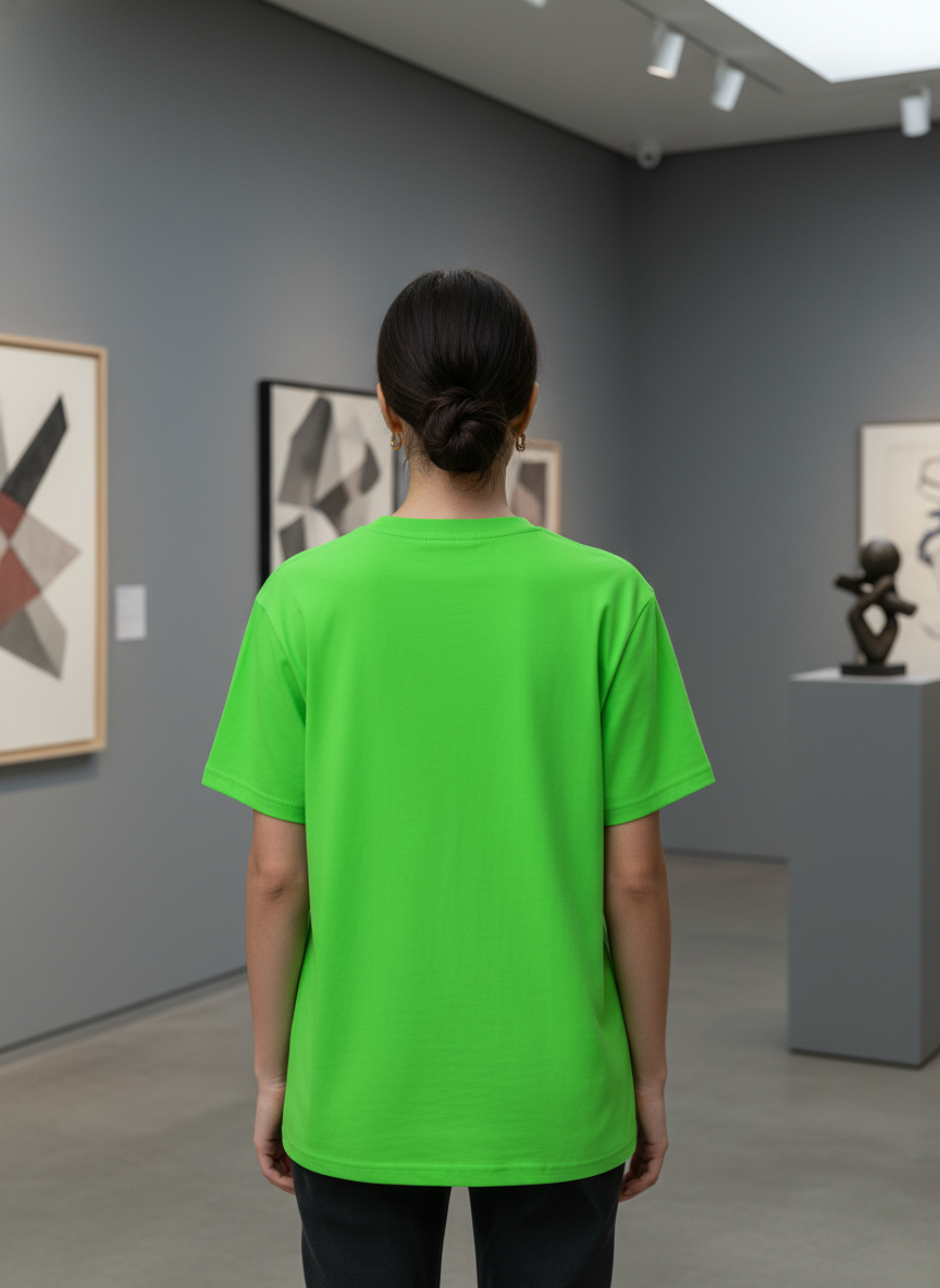 Women's Everyday Essential Crew Neck T-Shirt-Electric Green