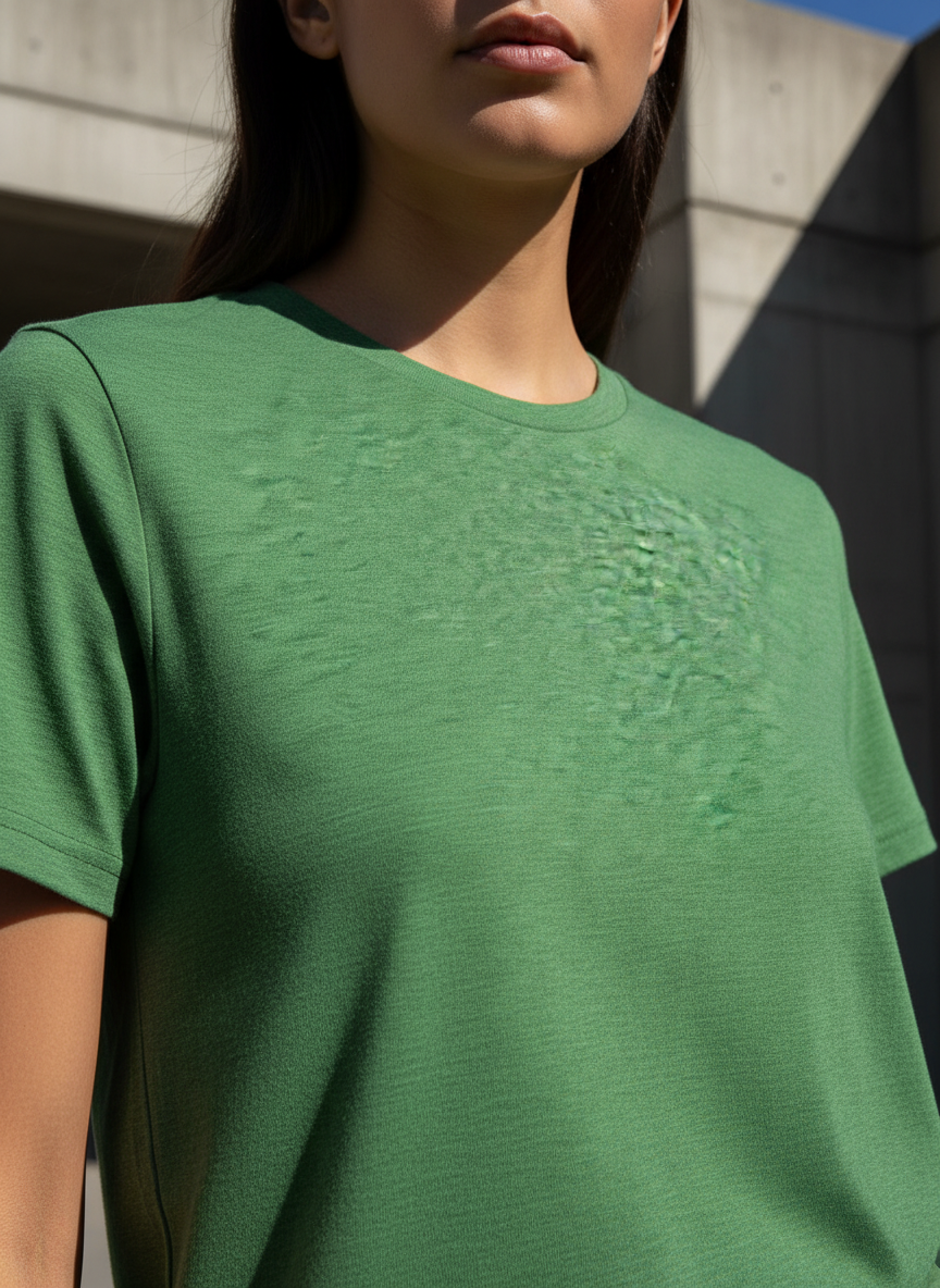 Women's Everyday Essential Crew Neck T-Shirt-Heather Green
