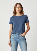 Women's Everyday Essential Crew Neck T-Shirt-Heather Navy