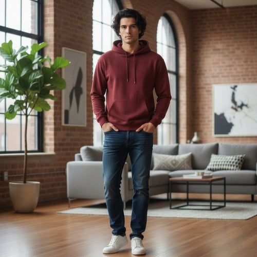 Classic Comfort Pullover Hoodie-Maroon