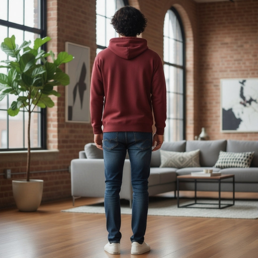 Classic Comfort Pullover Hoodie-Maroon