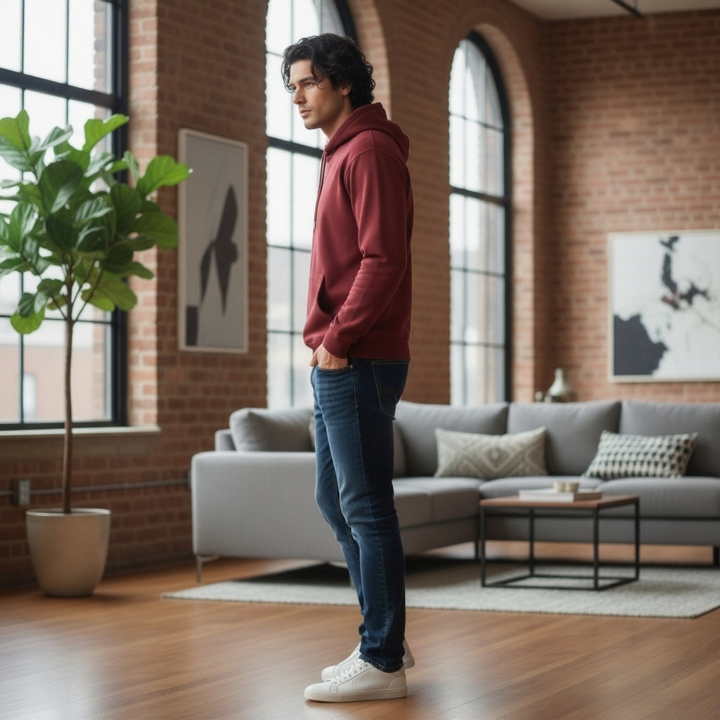 Classic Comfort Pullover Hoodie-Maroon