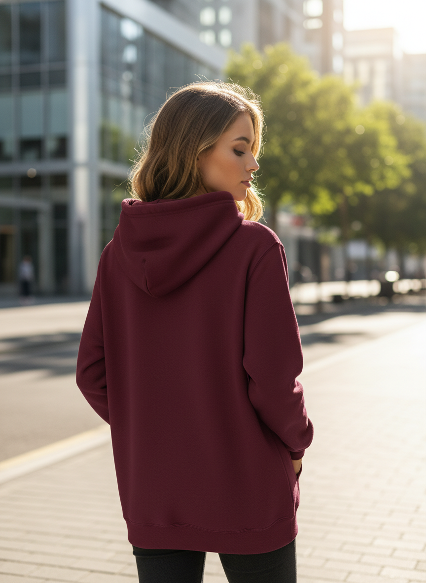 Classic Comfort Pullover Hoodie-Maroon