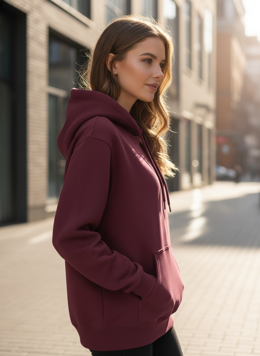 Classic Comfort Pullover Hoodie-Maroon