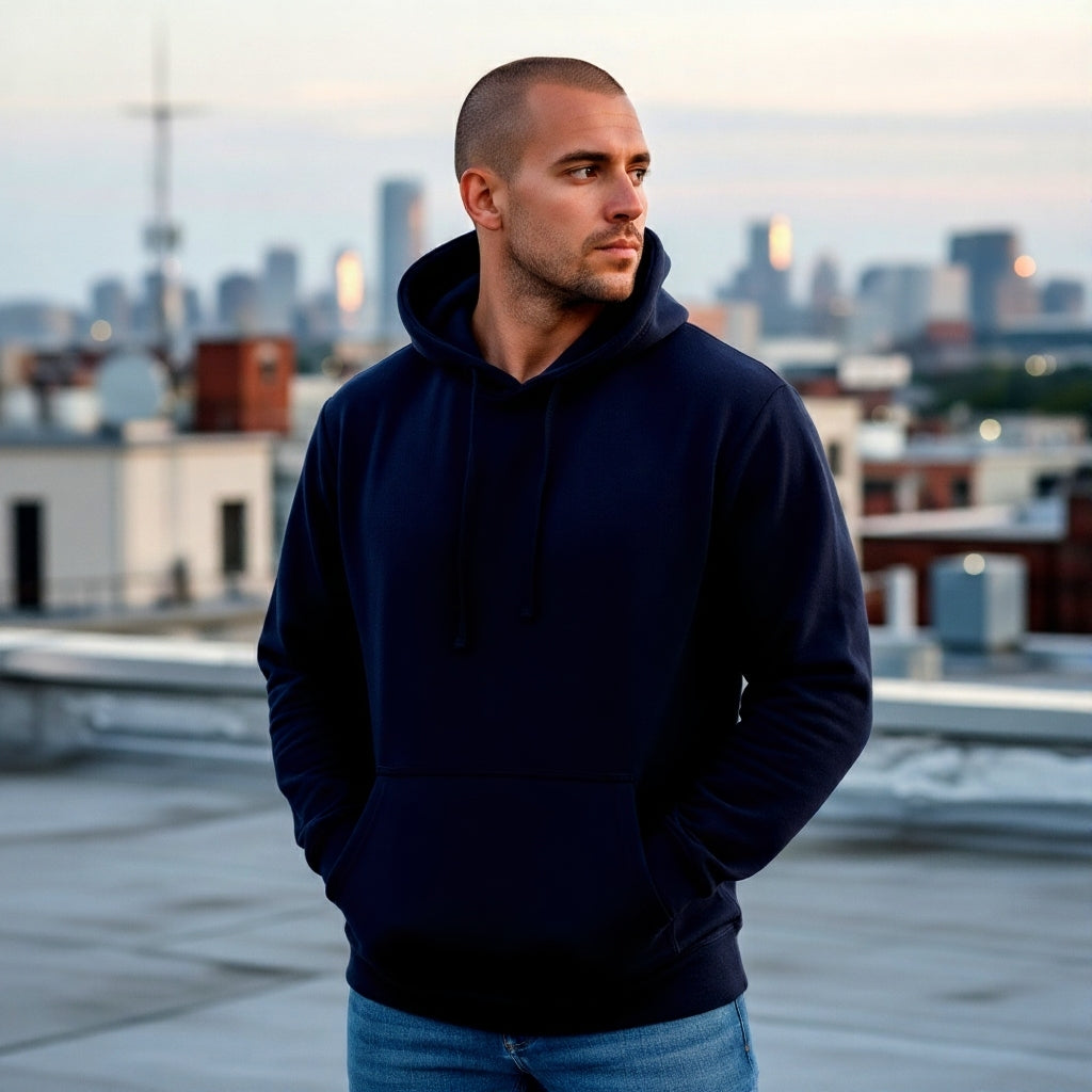Classic Comfort Pullover Hoodie-Navy
