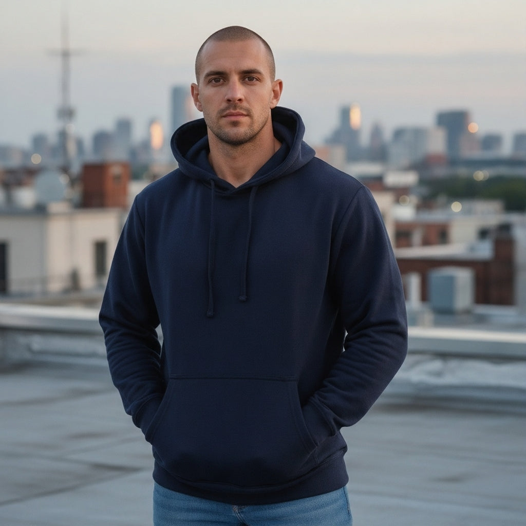 Classic Comfort Pullover Hoodie-Navy