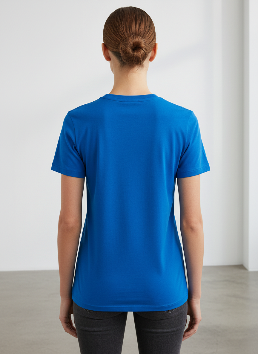 Women's Everyday Essential Crew Neck T-Shirt-Royal Blue