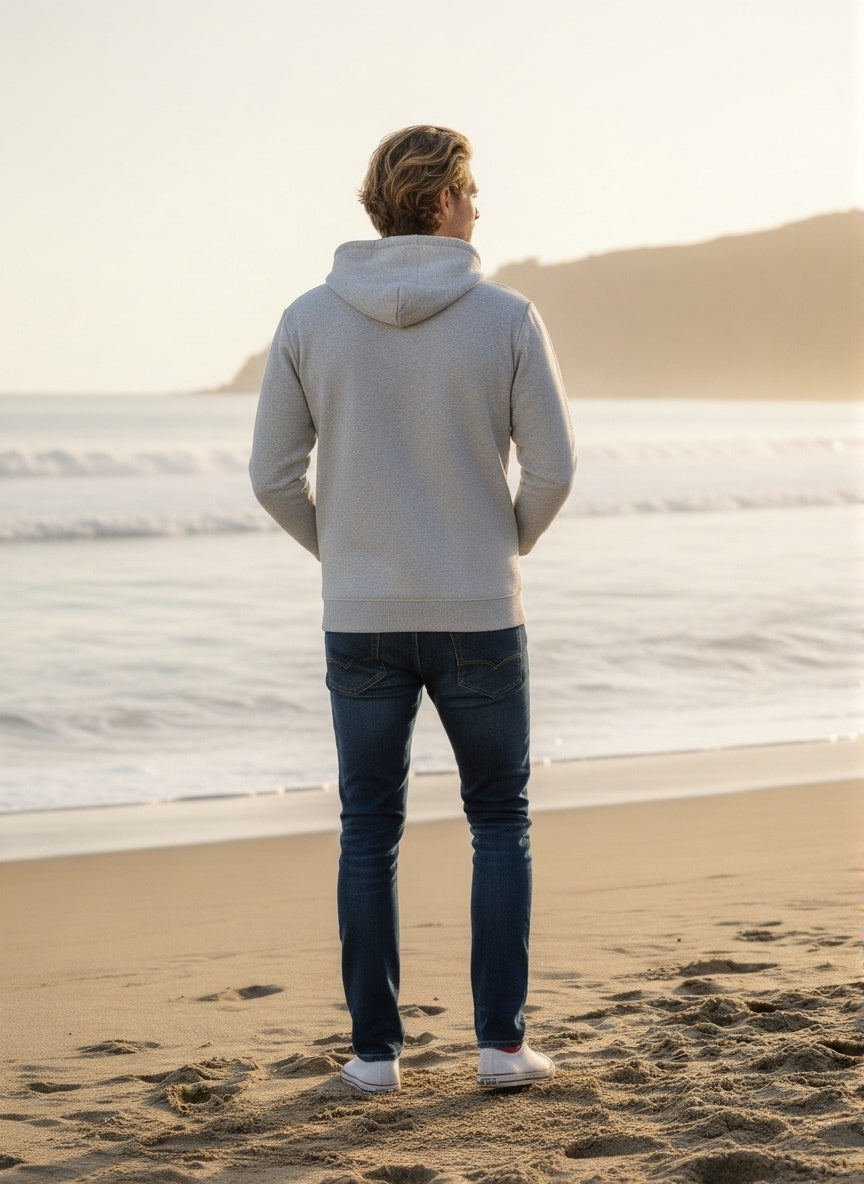 Classic Comfort Pullover Hoodie-Sports Grey