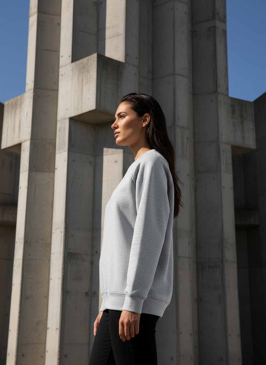 Women’s Classic Crewneck Sweatshirt in Grey