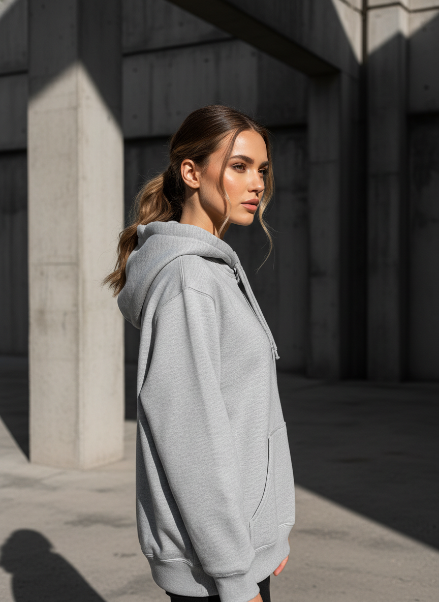 Classic Comfort Pullover Hoodie-Sports Grey