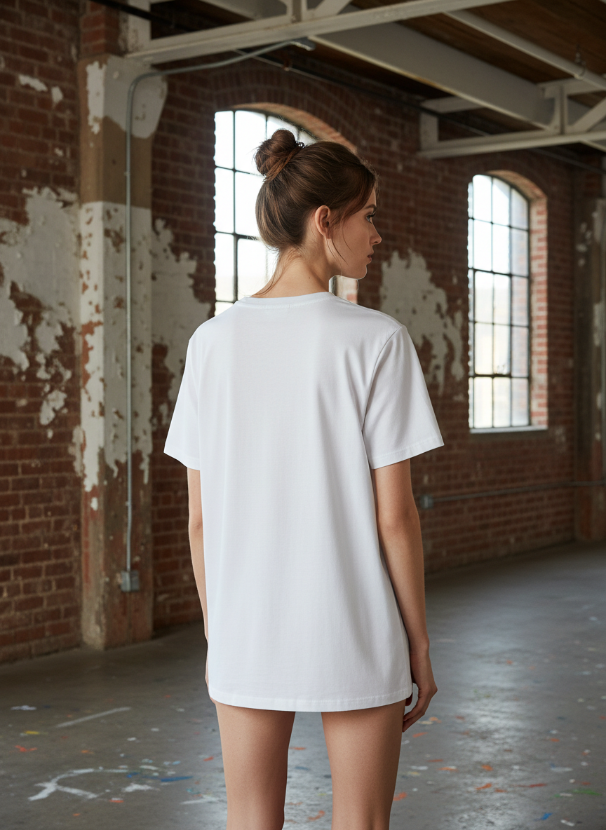 Women's Everyday Essential Crew Neck T-Shirt-Bright White