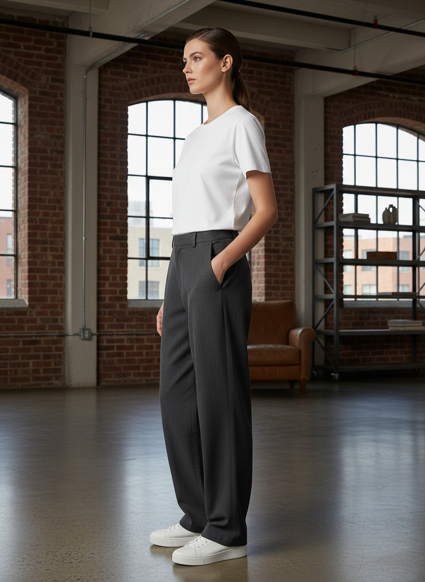 Women's Everyday Essential Crew Neck T-Shirt-Bright White