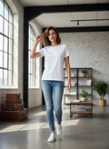 Women's Everyday Essential Crew Neck T-Shirt-Bright White