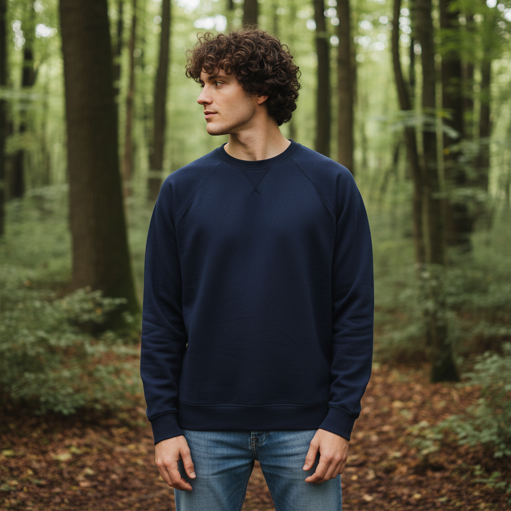 Men’s Classic Crewneck Sweatshirt in Navy