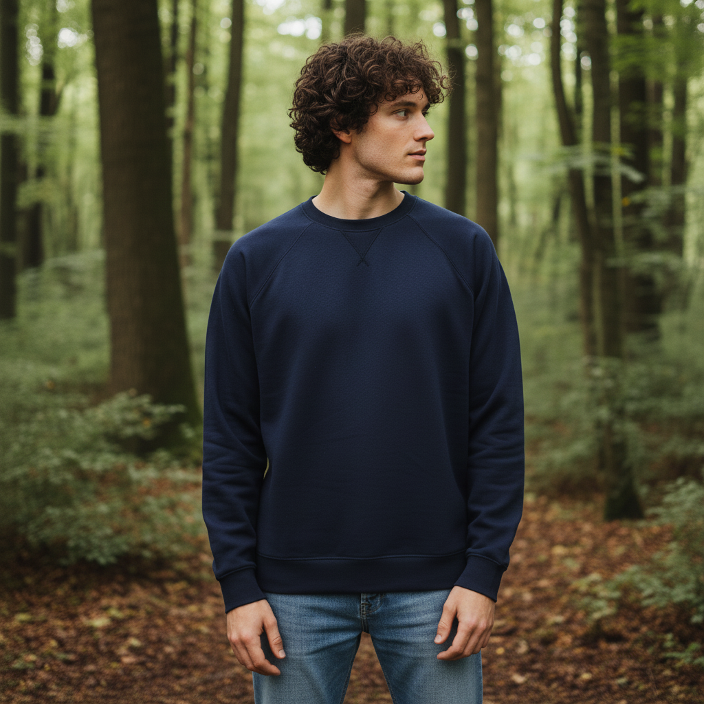 Men’s Classic Crewneck Sweatshirt in Navy