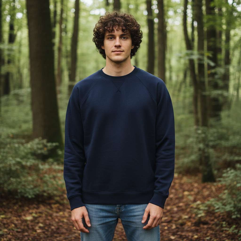 Men’s Classic Crewneck Sweatshirt in Navy