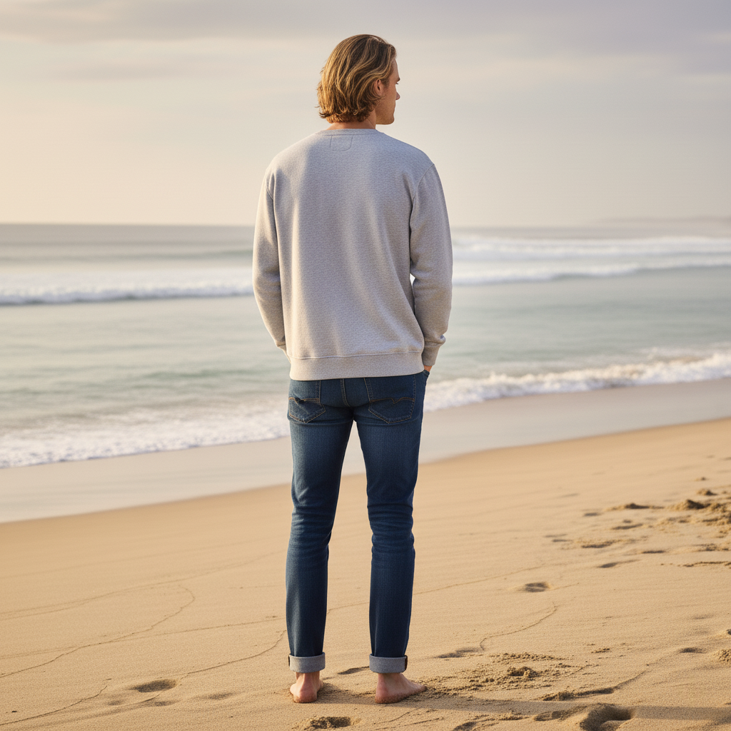 Men’s Classic Crewneck Sweatshirt in Grey